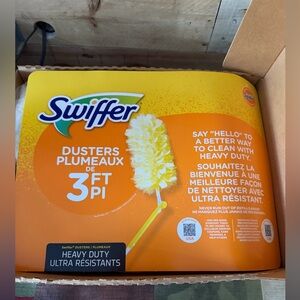 New Swiffer Heavy Duty 3 foot Handle Extender Dusting Kit With 12 Dusters